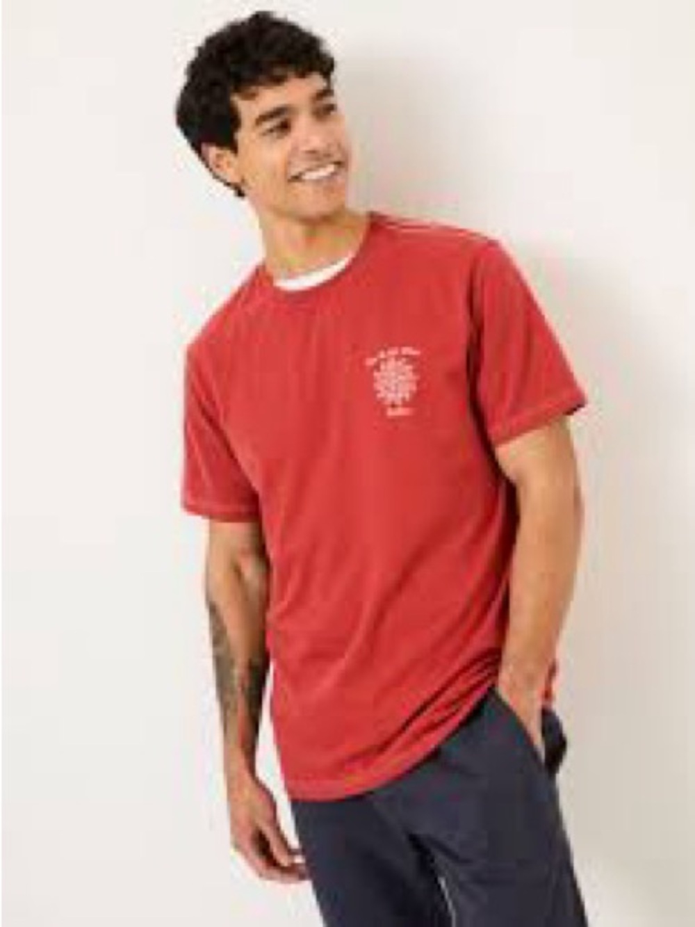 Fat Face Men's Brick Red Short Sleeve Crew Tee-Great Britain 🇬🇧